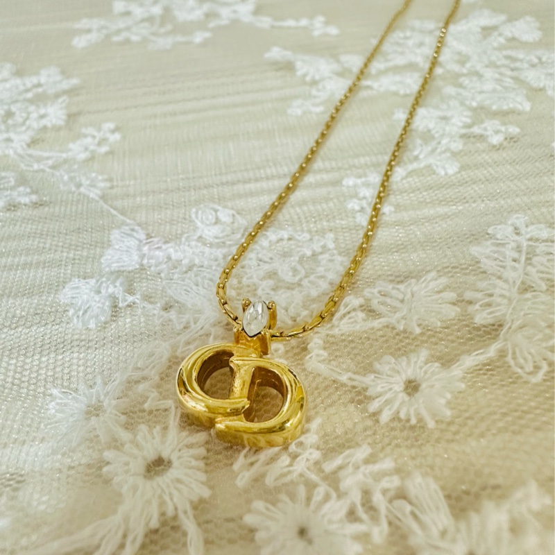 Christian Dior 水鑽經典CD項鍊 Vintage✨-2