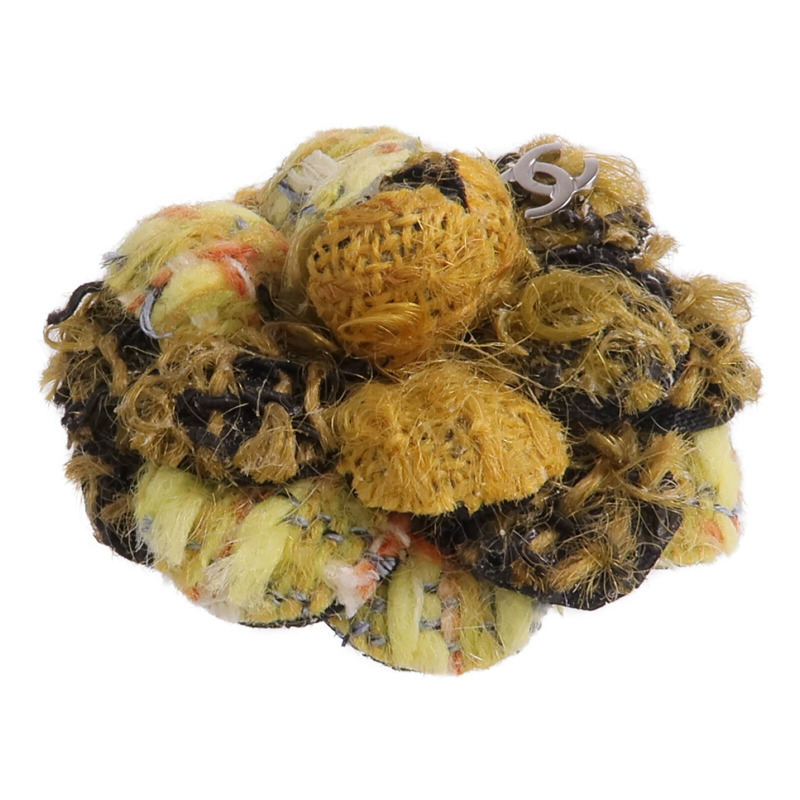 CHANEL 粗花呢Brooch銀扣胸針-2
