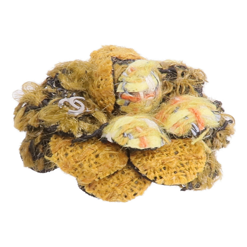 CHANEL 粗花呢Brooch銀扣胸針-4