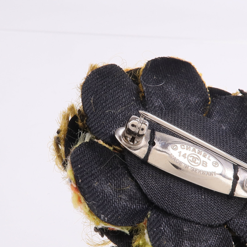 CHANEL 粗花呢Brooch銀扣胸針-6
