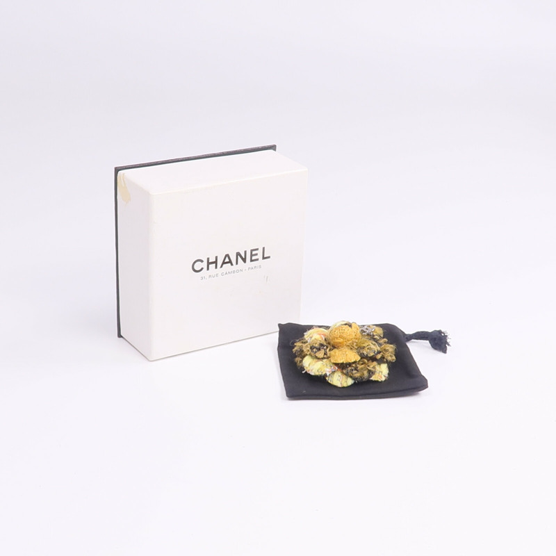 CHANEL 粗花呢Brooch銀扣胸針-8