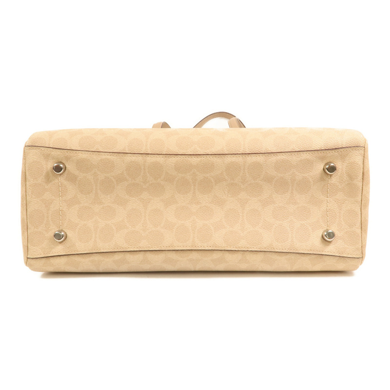 COACH 塗層帆布Lora Carryall銀扣肩背袋-2