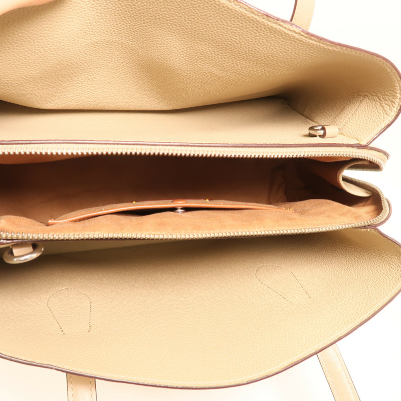 COACH 塗層帆布Lora Carryall銀扣肩背袋-4