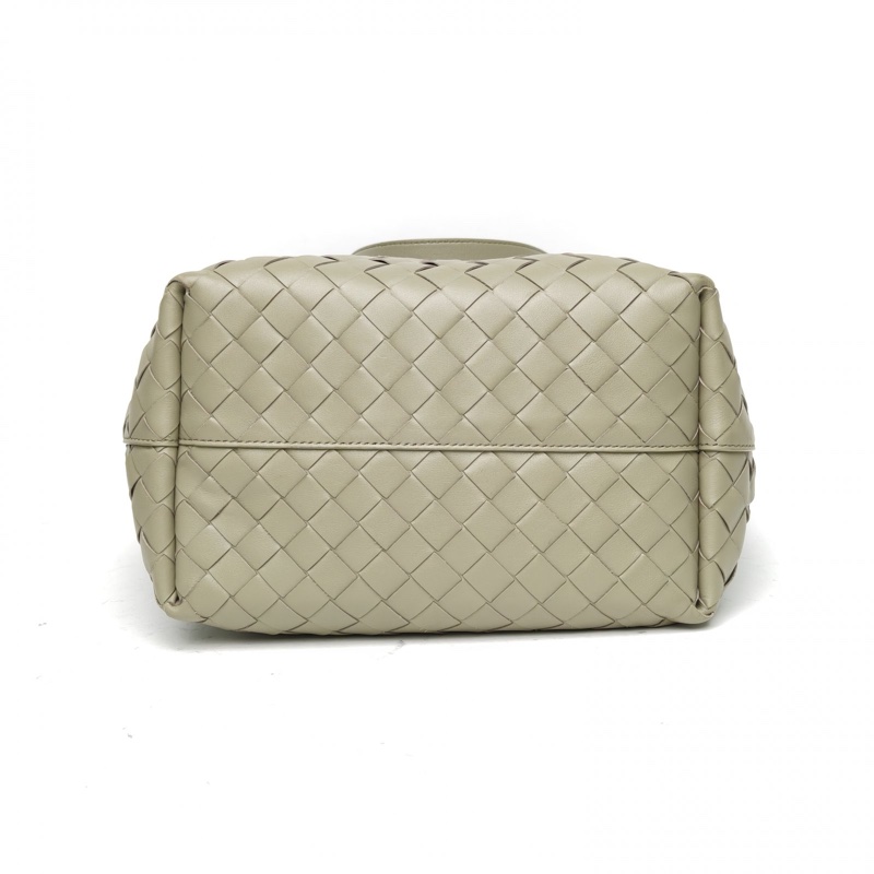 BOTTEGA VENETA 綠色牛皮BV豎版經典編織手提-3