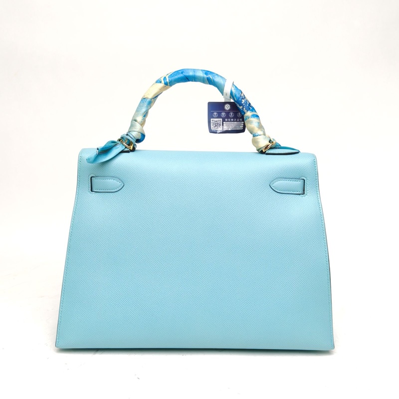 HERMES Kelly32馬卡龍Epsom皮T刻金扣-2