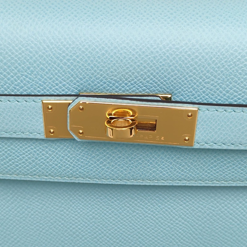 HERMES Kelly32馬卡龍Epsom皮T刻金扣-4