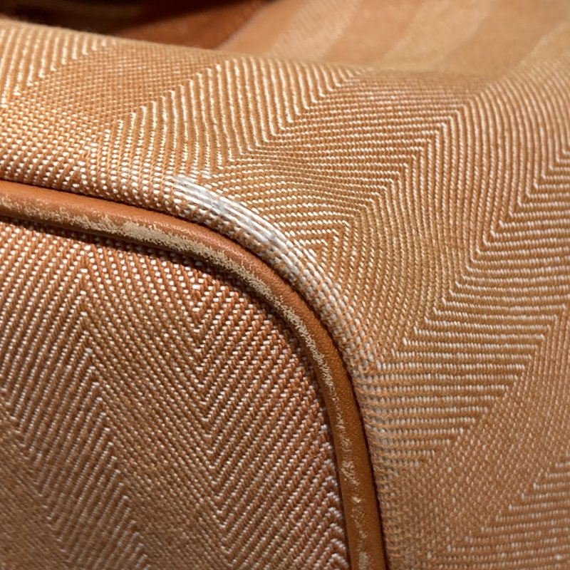 HERME 愛馬仕 VALPARAISO PM 手拿包 帆布 焦糖色 銀扣-5