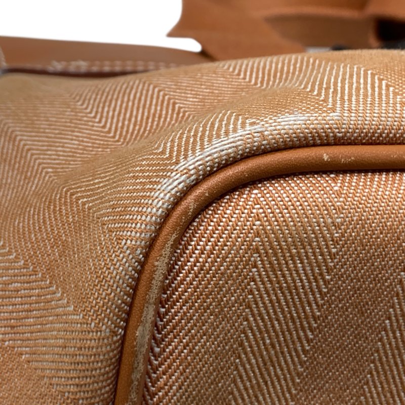 HERME 愛馬仕 VALPARAISO PM 手拿包 帆布 焦糖色 銀扣-8