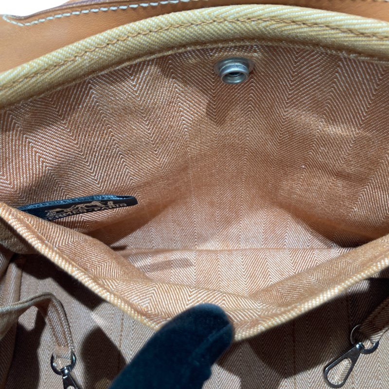 HERME 愛馬仕 VALPARAISO PM 手拿包 帆布 焦糖色 銀扣-13