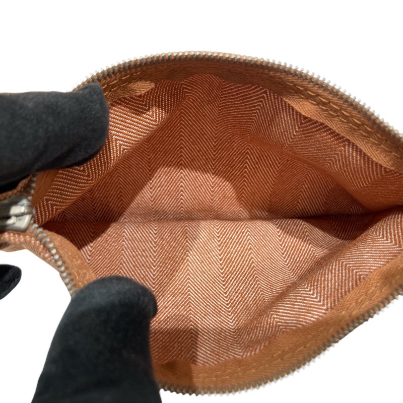 HERME 愛馬仕 VALPARAISO PM 手拿包 帆布 焦糖色 銀扣-15