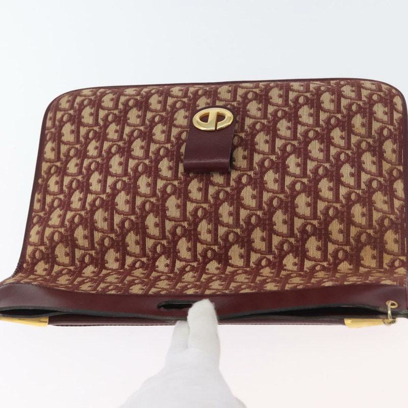 【日本直送】Christian Dior Trotter帆布手提包 紅色金色 正品 BSZ309A-8