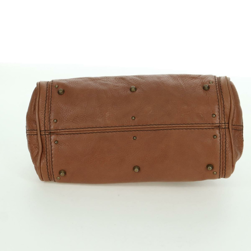 【日本直送】Chloe Paddington迷你手提包,棕色、銀色、金色皮革,正品 BA11188SAV-4