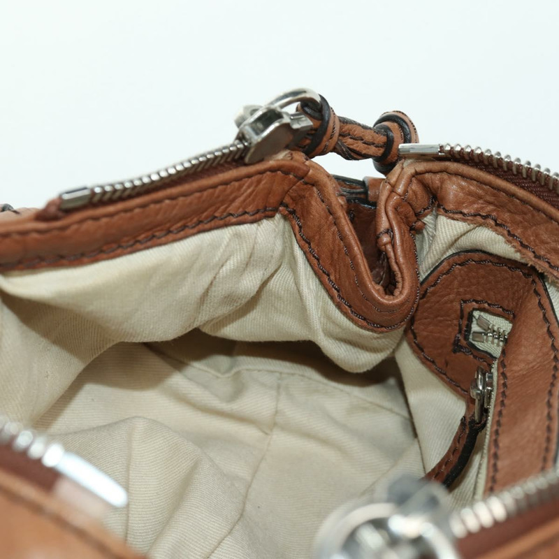 【日本直送】Chloe Paddington迷你手提包,棕色、銀色、金色皮革,正品 BA11188SAV-20