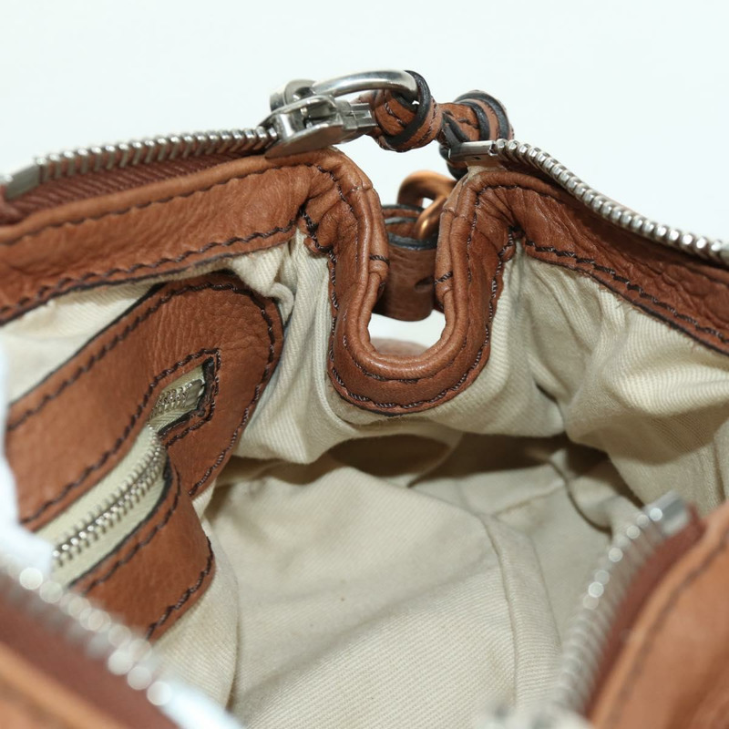 【日本直送】Chloe Paddington迷你手提包,棕色、銀色、金色皮革,正品 BA11188SAV-21