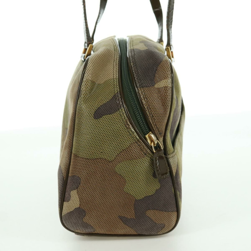 【日本直送】Christian Dior 迷彩手提包 麂皮 卡其色 金色 正品 ARZ664SAV-3