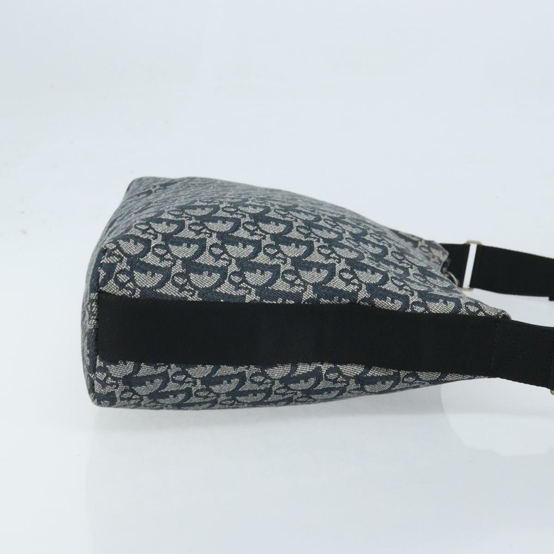【日本直送】Christian Dior Trotter帆布肩背包 海軍藍 銀色 正品 ARZ696A-2