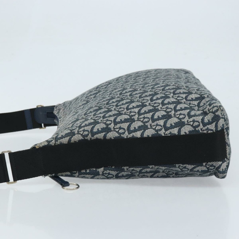 【日本直送】Christian Dior Trotter帆布肩背包 海軍藍 銀色 正品 ARZ696A-3