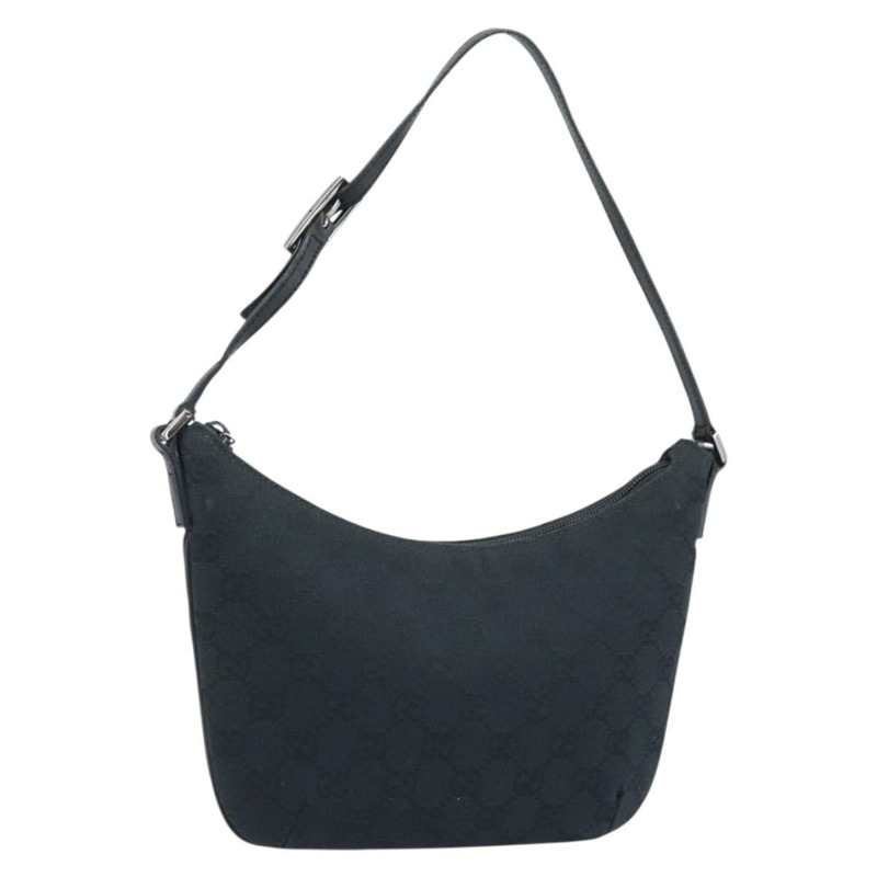 【日本直送】GUCCI GG帆布肩背包 黑色 銀色 32160 正品 ARZ593A-0