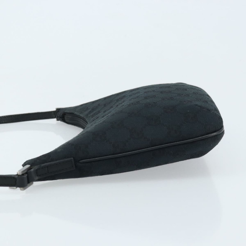 【日本直送】GUCCI GG帆布肩背包 黑色 銀色 32160 正品 ARZ593A-3