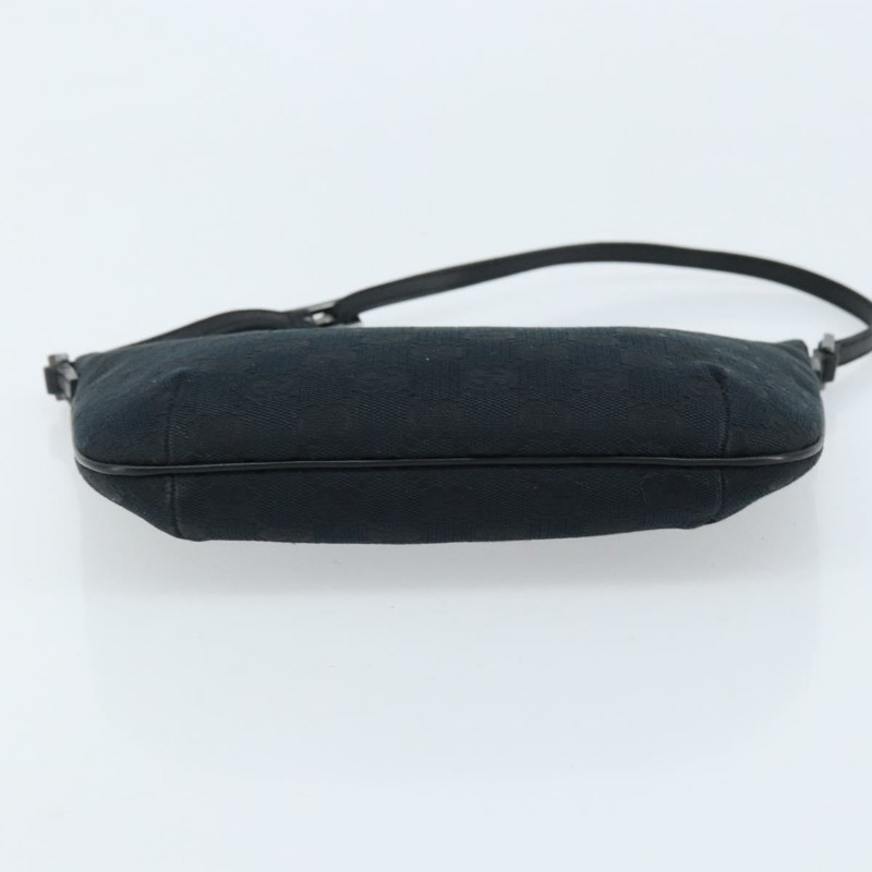 【日本直送】GUCCI GG帆布肩背包 黑色 銀色 32160 正品 ARZ593A-4