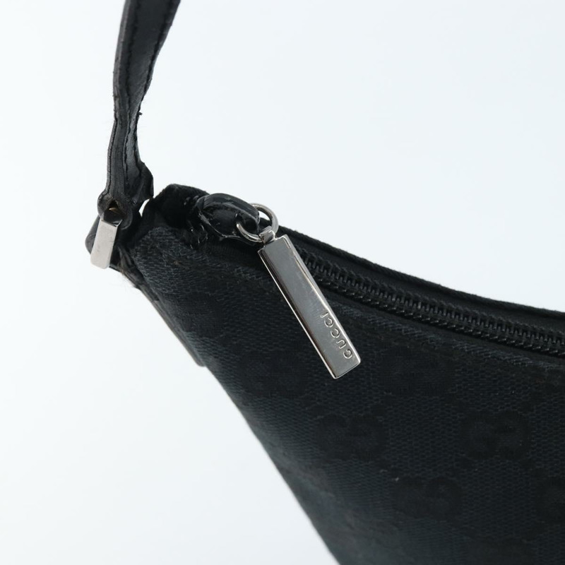 【日本直送】GUCCI GG帆布肩背包 黑色 銀色 32160 正品 ARZ593A-8