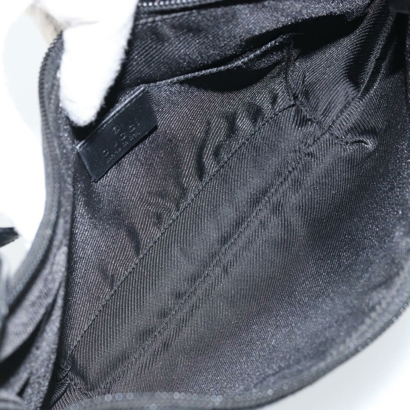 【日本直送】GUCCI GG帆布肩背包 黑色 銀色 32160 正品 ARZ593A-9