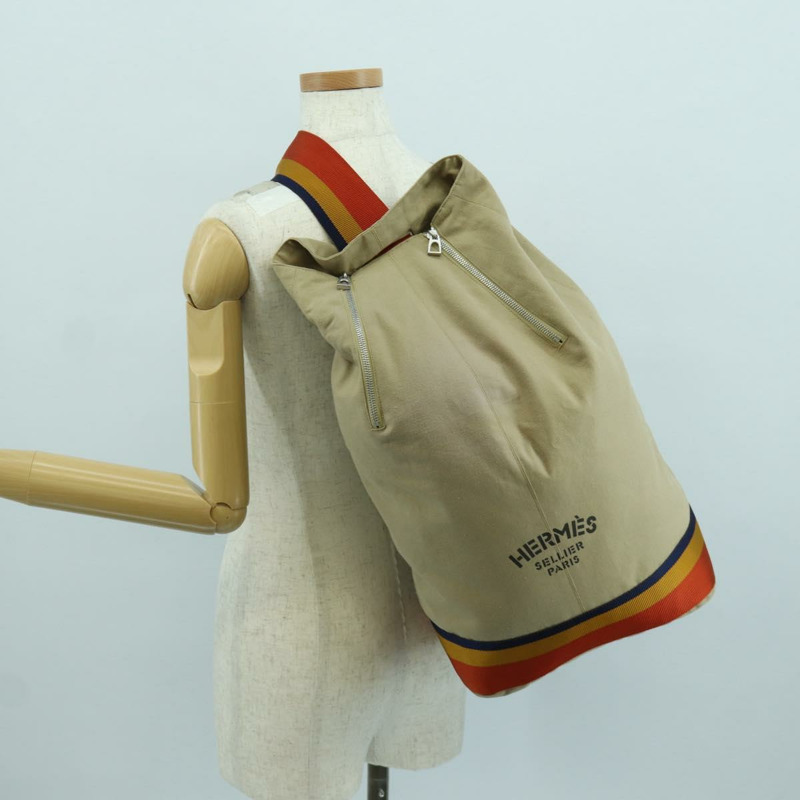 【日本直送】愛馬仕 Cavalier 背包 米色 銀色 正品 LNZ742V-24