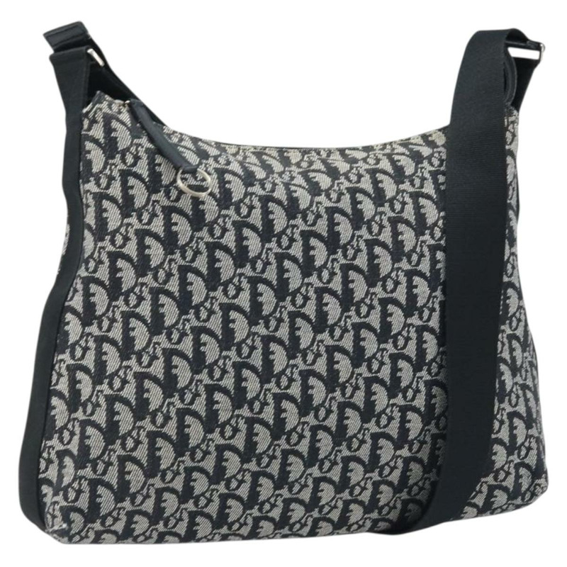 【日本直送】Christian Dior Trotter帆布肩背包 灰色 銀色 正品 BSZ553A-0