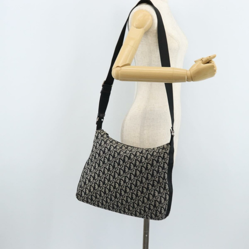 【日本直送】Christian Dior Trotter帆布肩背包 灰色 銀色 正品 BSZ553A-21