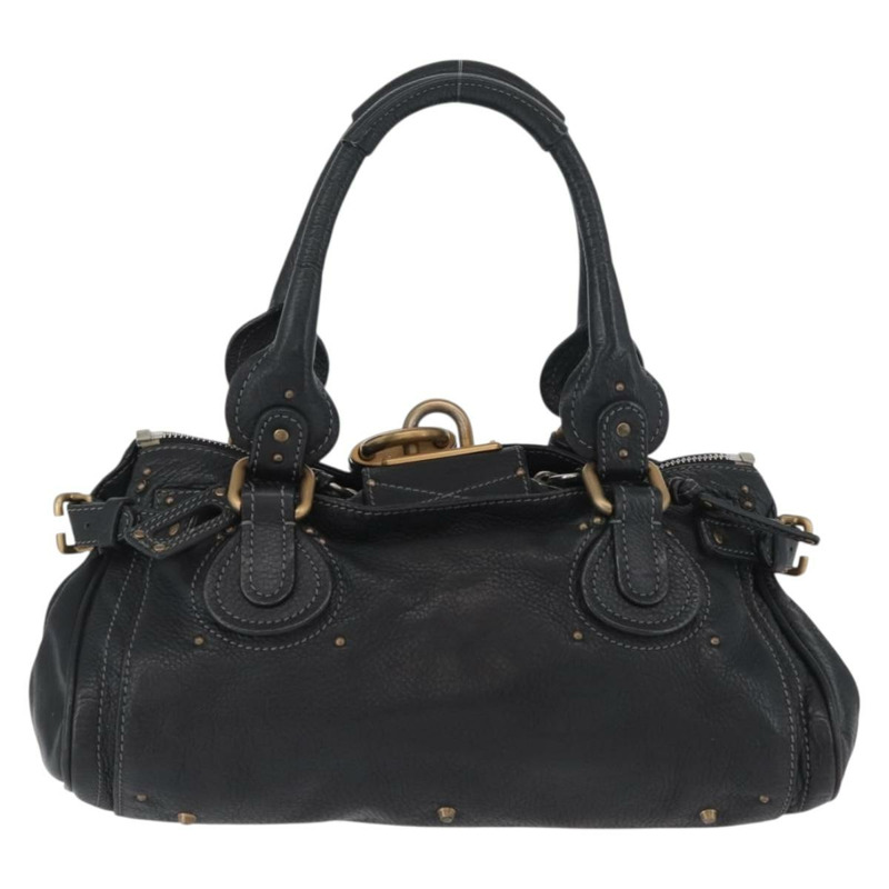 【日本直送】Chloe Paddington 手提包，黑色金色銀色真皮款，正品 am11055SAV-1