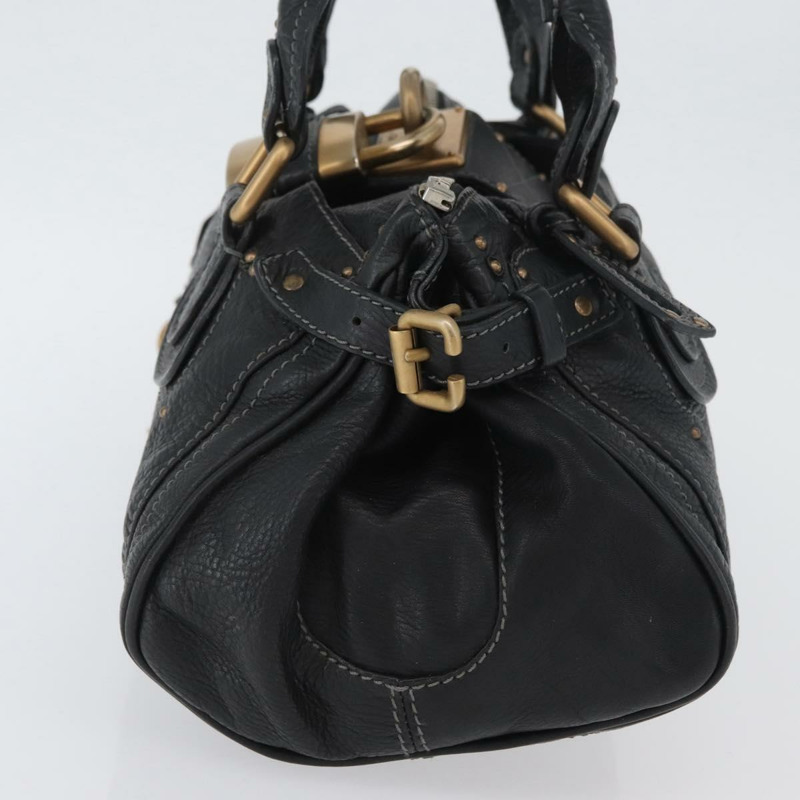 【日本直送】Chloe Paddington 手提包，黑色金色銀色真皮款，正品 am11055SAV-2