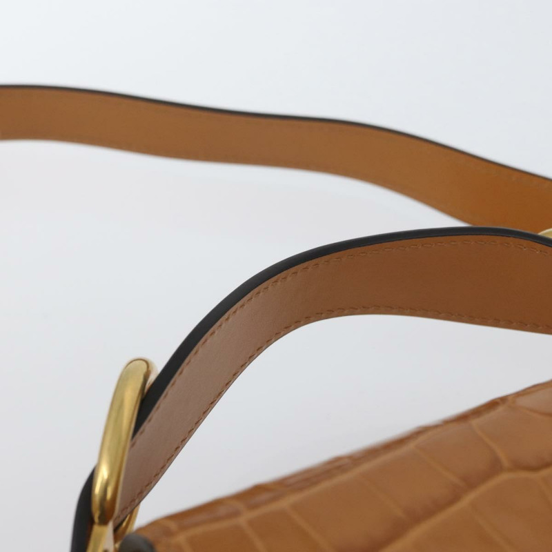 【日本直送】Chloe C 手提包 壓花皮革 兩用 棕色 黃色 正品 am11063V-13