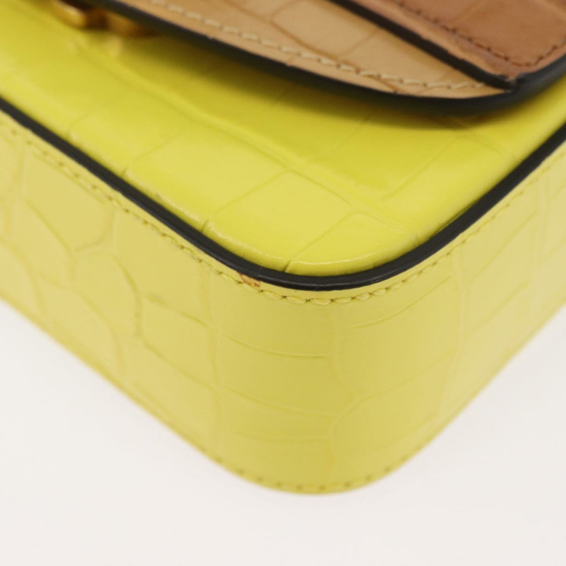 【日本直送】Chloe C 手提包 壓花皮革 兩用 棕色 黃色 正品 am11063V-16