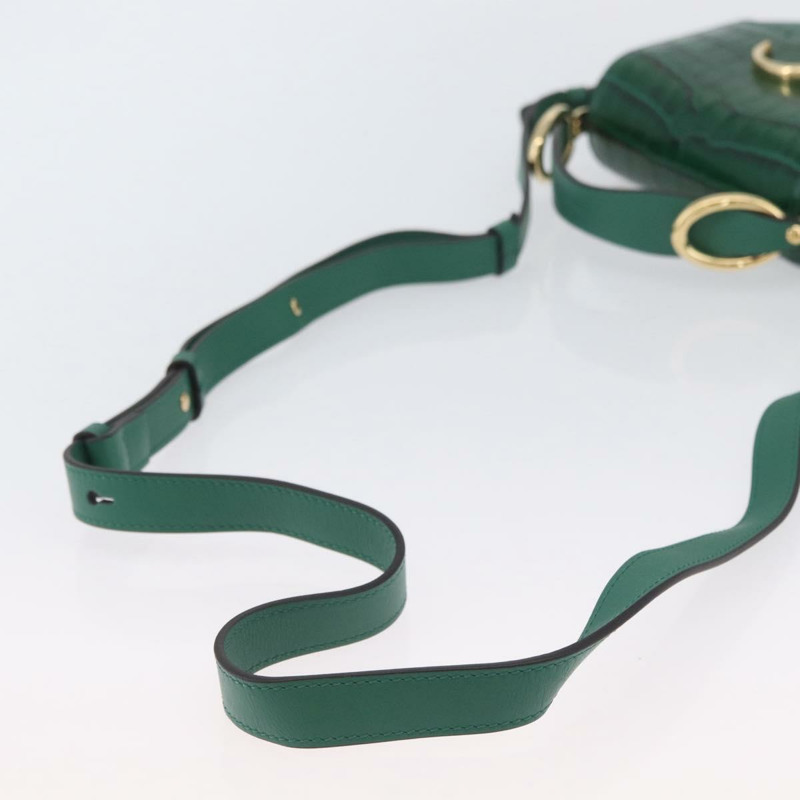 【日本直送】Chloe C 手提包 壓花皮革 2way 綠金色 Auth am11062V-7