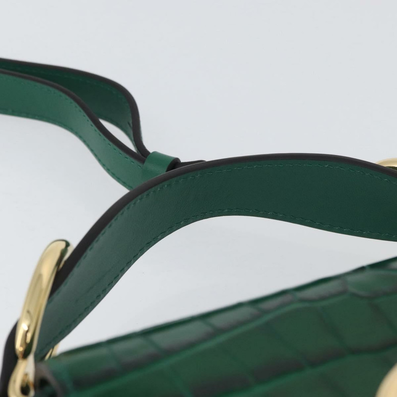 【日本直送】Chloe C 手提包 壓花皮革 2way 綠金色 Auth am11062V-13