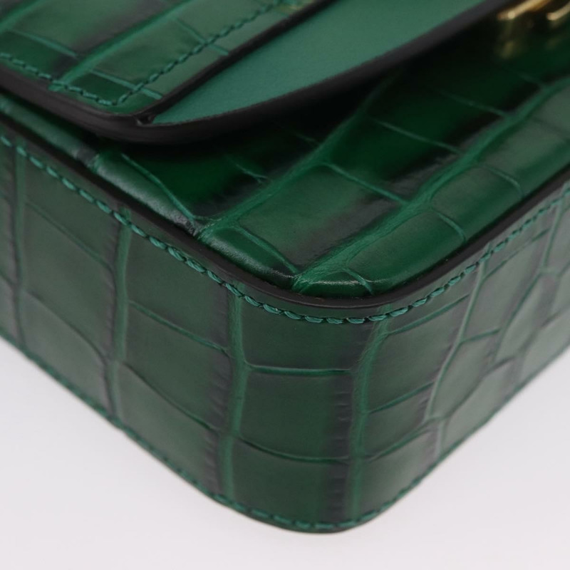 【日本直送】Chloe C 手提包 壓花皮革 2way 綠金色 Auth am11062V-15