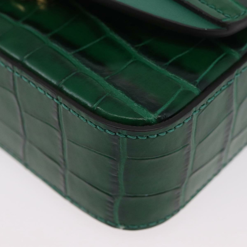 【日本直送】Chloe C 手提包 壓花皮革 2way 綠金色 Auth am11062V-16