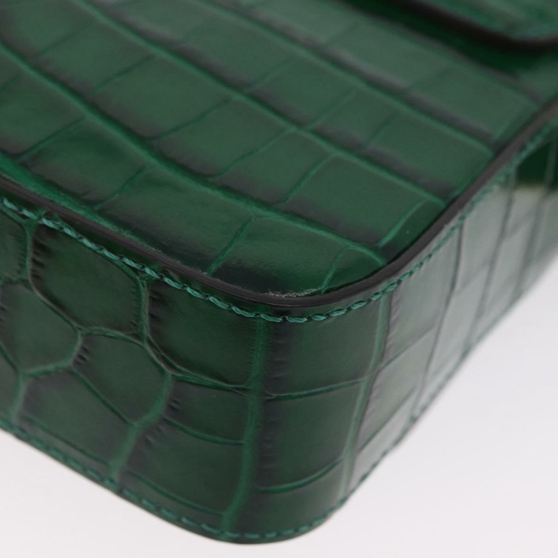 【日本直送】Chloe C 手提包 壓花皮革 2way 綠金色 Auth am11062V-18