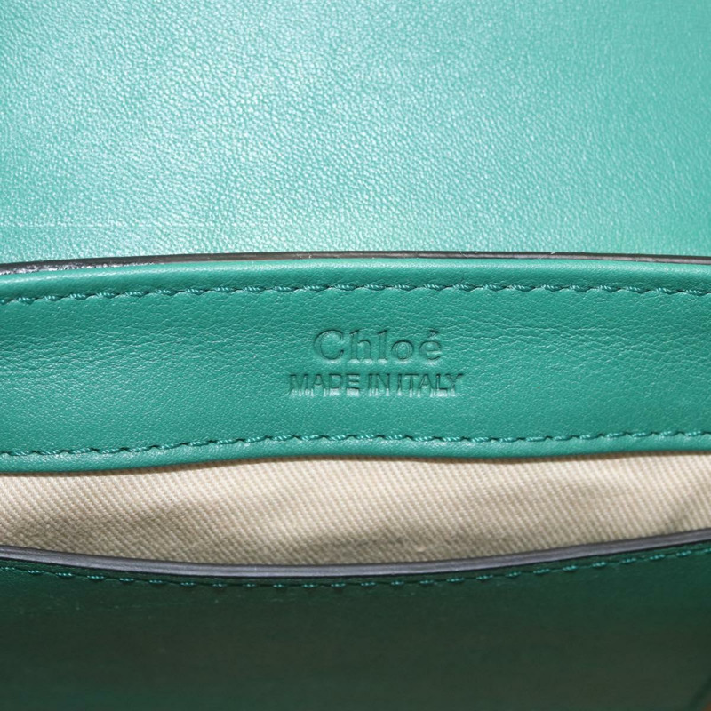 【日本直送】Chloe C 手提包 壓花皮革 2way 綠金色 Auth am11062V-21