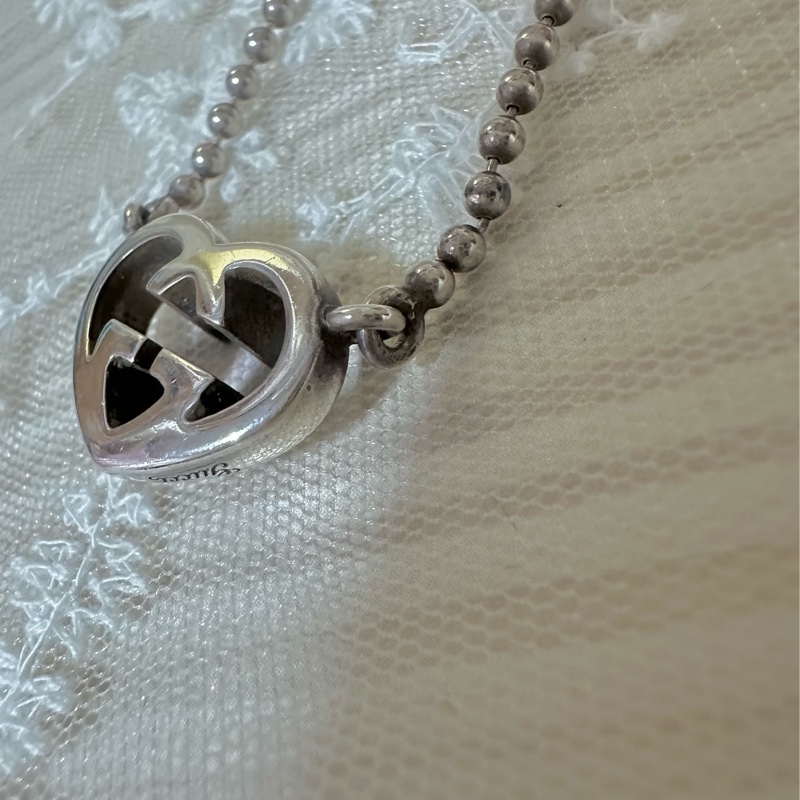 GUCCI純銀愛心項鍊 極美🩶-6