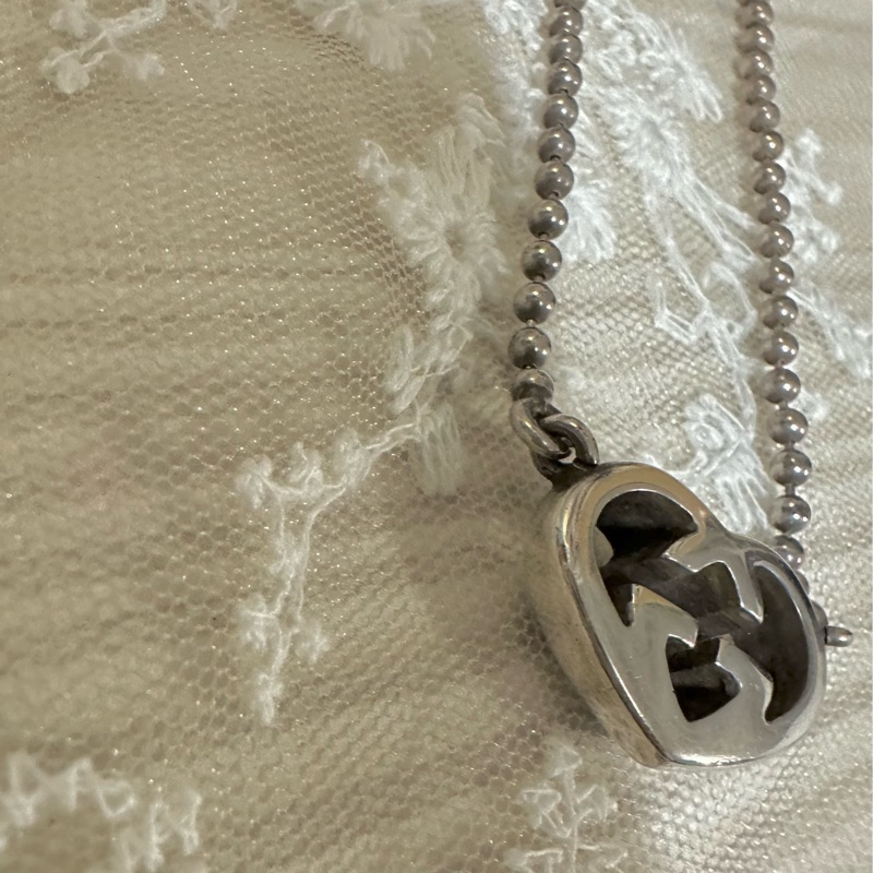 GUCCI純銀愛心項鍊 極美🩶-7