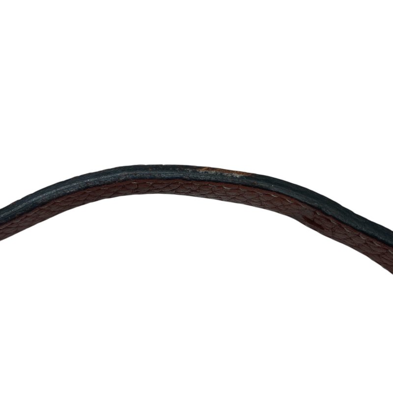 HERME 愛馬仕 B刻印 HALZAN 31 肩背包 TC/SWIFT皮革 古銅色/火焰紅 拚色 拚皮 銀扣-12