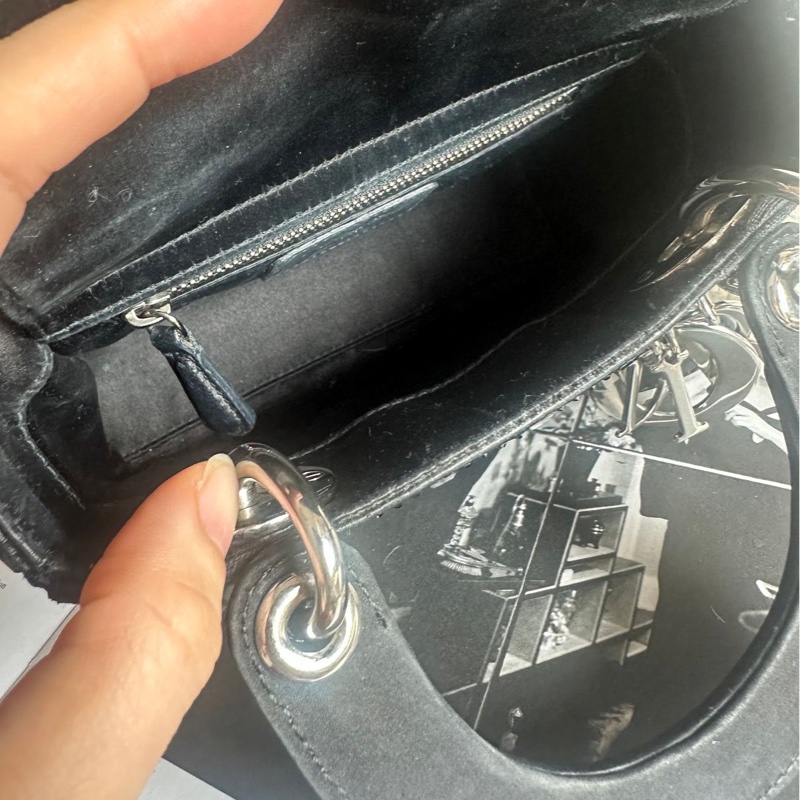 迪奧經典迷你手袋 三格戴妃包 滿天星限定款 黑色 手提包 斜挎包 Christian Dior Dior Mini Lady Dior Bag Black Strass Cannage Satin bag 斜背側背 水鑽-31