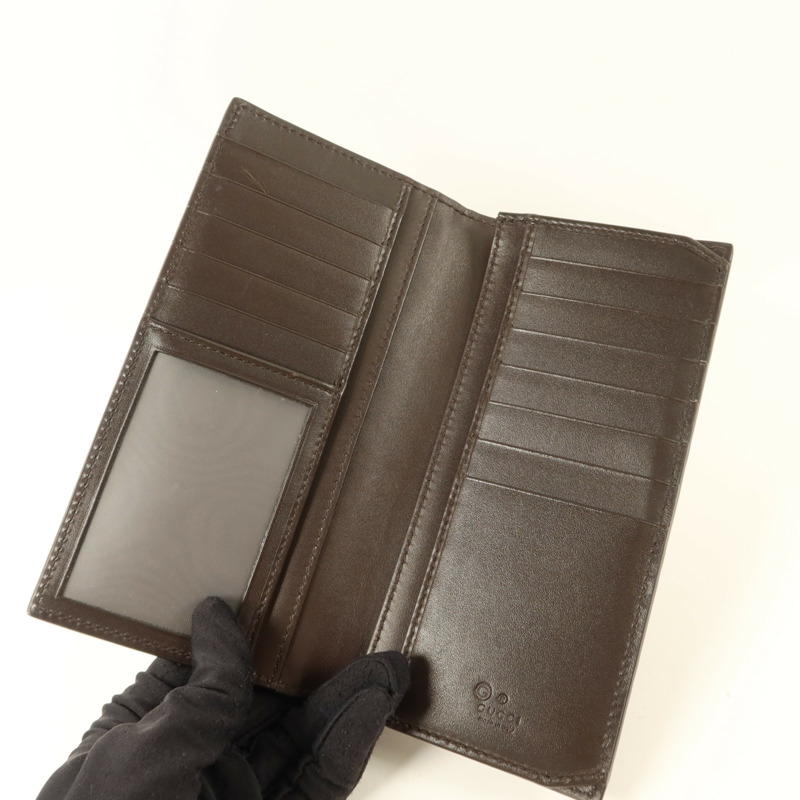GUCCI 牛皮皮革Long Bifold Wallet長錢包-4