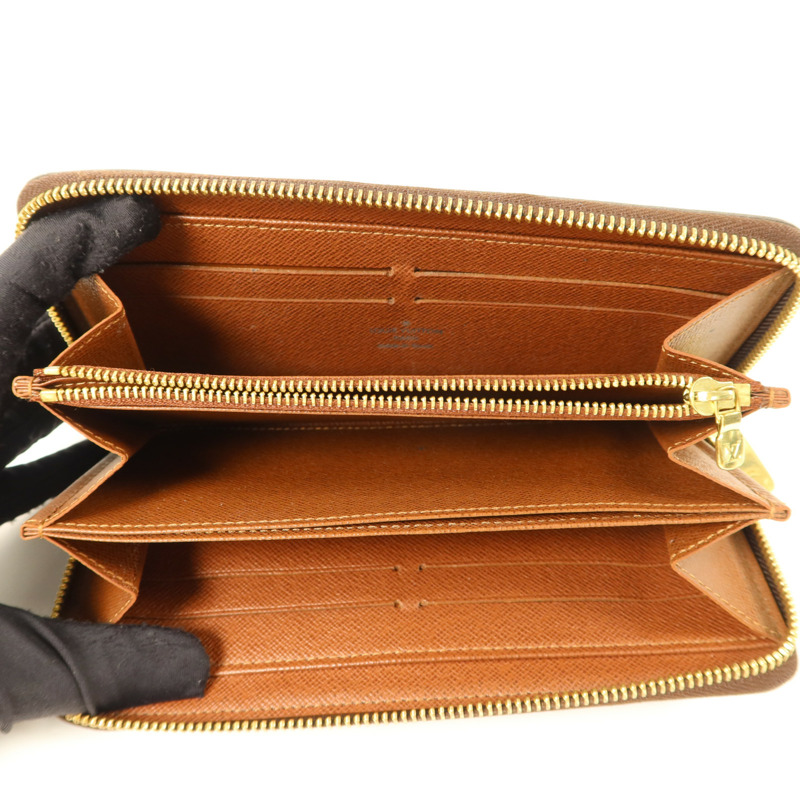 LOUIS VUITTON Monogram Long Round Wallet金扣長錢包-4