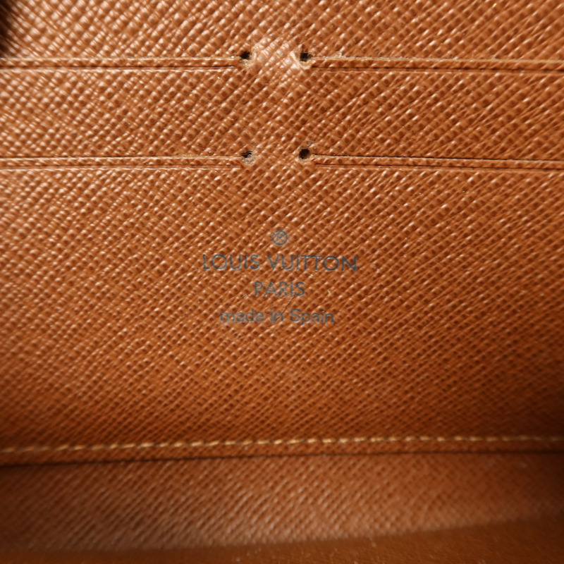LOUIS VUITTON Monogram Long Round Wallet金扣長錢包-5