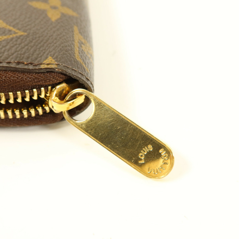 LOUIS VUITTON Monogram Long Round Wallet金扣長錢包-8