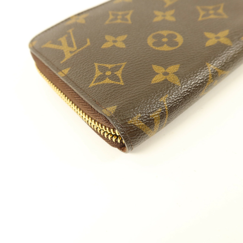 LOUIS VUITTON Monogram Long Round Wallet金扣長錢包-11