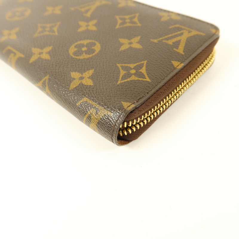 LOUIS VUITTON Monogram Long Round Wallet金扣長錢包-12
