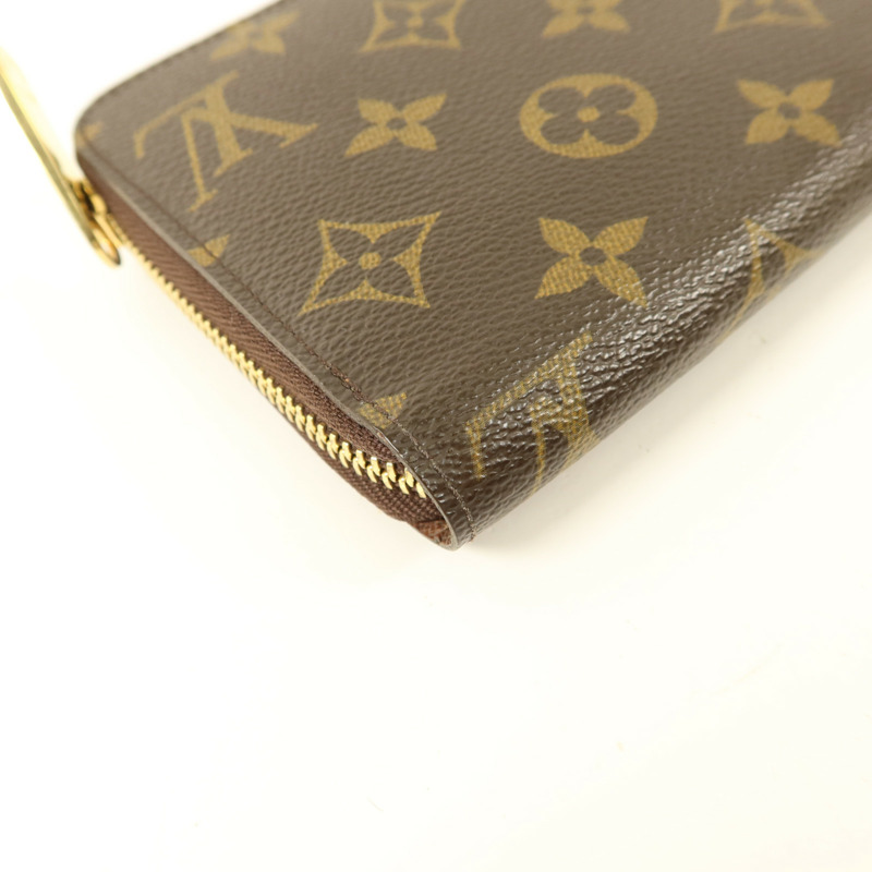 LOUIS VUITTON Monogram Long Round Wallet金扣長錢包-13